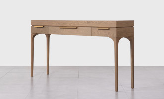 Bridge Console Table with 3 Drawers Cappuccino finish