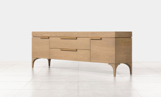 Bridge Low Media Console Cappuccino finish