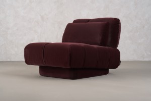 Bubble Armchair (fabric Maroon)