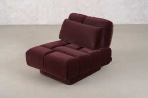 Bubble Armchair (fabric Maroon)