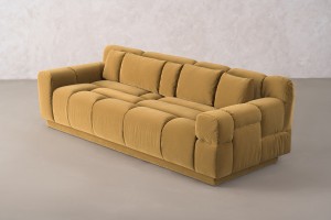 Bubble 3 Seater Sofa (fabric Amber)