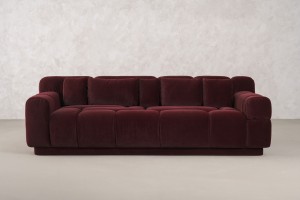 Bubble 3 Seater Sofa (fabric Maroon)