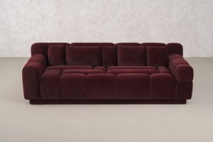 Bubble 3 Seater Sofa (fabric Maroon)