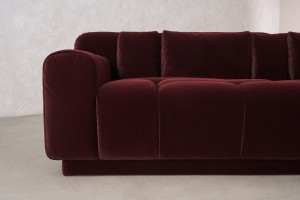 Bubble 3 Seater Sofa (fabric Maroon)