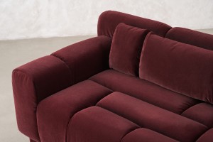 Bubble 3 Seater Sofa (fabric Maroon)
