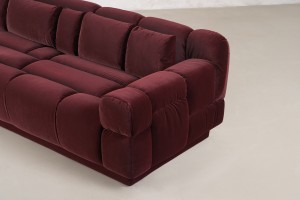 Bubble 3 Seater Sofa (fabric Maroon)