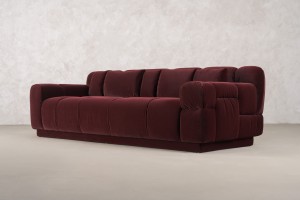 Bubble 3 Seater Sofa (fabric Maroon)