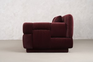 Bubble 3 Seater Sofa (fabric Maroon)