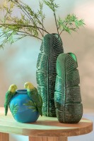 Vase Leaf Dark Green Large (23X13,5X60Cm)