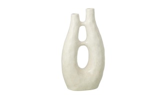 Vase Jeanne Off-White Large (22X11X41Cm)