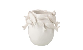 Vase Fish Ecru Small (29X29X27Cm)