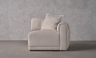 Nuvola Right Arm Sofa Section (Fabric: FIORD PLAIN col.102 (Cat. 3))
