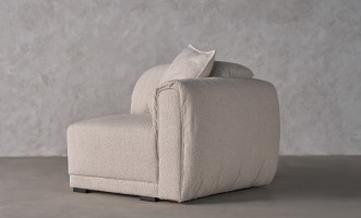 Nuvola Right Arm Sofa Section (Fabric: FIORD PLAIN col.102 (Cat. 3))