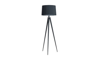 Tripod Floor Lamp with Black Lampshade