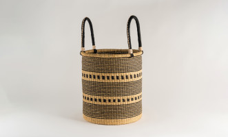 Laundry Basket Set Of 3 Black/Natural