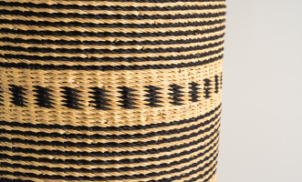 Laundry Basket Set Of 3 Black/Natural