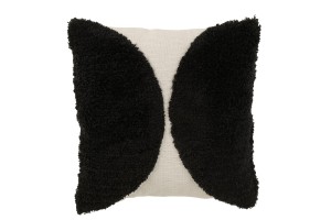 Semi Circle Cushion Black (45x45x15cm)