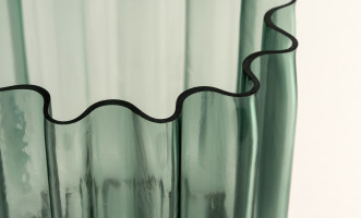 Crystal green Vase H35 cm