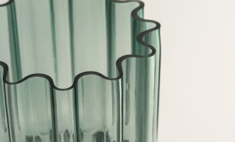 Crystal green Vase H30 cm