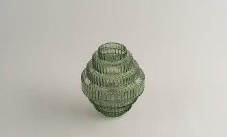 Opus Green Vase H17,5 cm