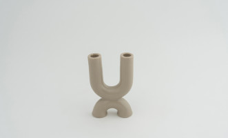 Beige Organic Candleholder