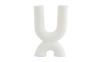 White Organic Candleholder