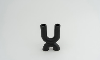 Black Organic Candleholder