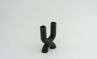 Black Organic Candleholder