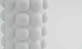 White Pulp Vase H22 cm