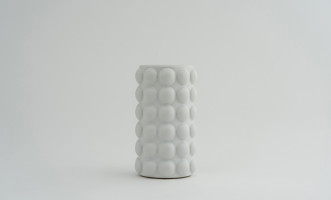 White Pulp Vase H18 cm