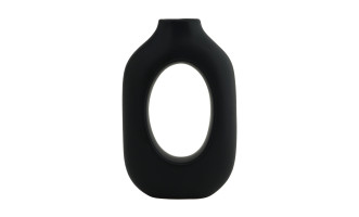 Ring Black Vase H21 cm