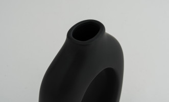 Ring Black Vase H21 cm