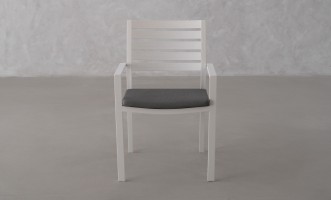 Commet Chair With Cushion White