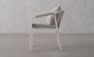 Ancona Dining Chair With Cushion White