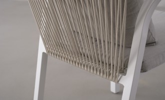 Ancona Dining Chair With Cushion White