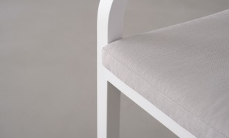 Ancona Dining Chair With Cushion White
