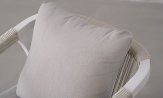 Ancona Dining Chair With Cushion White