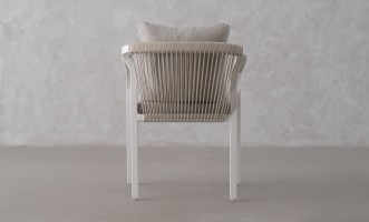 Ancona Dining Chair With Cushion White