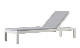 Elba White Sunlounge with Cushion