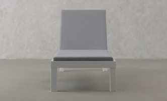 Elba White Sunlounge with Cushion