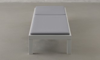 Elba White Sunlounge with Cushion