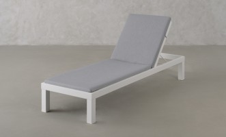 Elba White Sunlounge with Cushion
