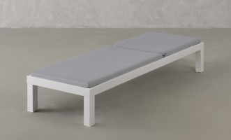 Elba White Sunlounge with Cushion