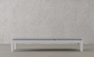 Elba White Sunlounge with Cushion