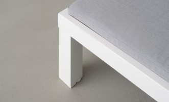 Elba White Sunlounge with Cushion