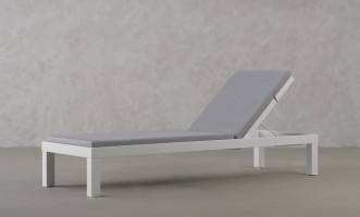 Elba White Sunlounge with Cushion