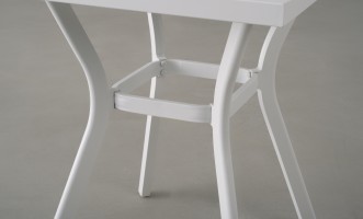 Daffodil Square Bistro Table White 60 cm
