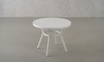 Passeri Round Bistro Table White 90 cm