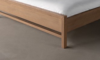 Rene Upholstered Headboard Bed 200x200 cm (Fabric: FIORD PLAIN col.101 (Кат. 3))