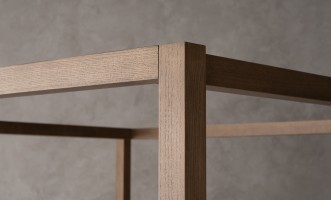 Willow Canopy Bed 180x200 cm (Fabric: FIORD PLAIN col.102; LEGS - ML09 CAPPUCCINO (ash))